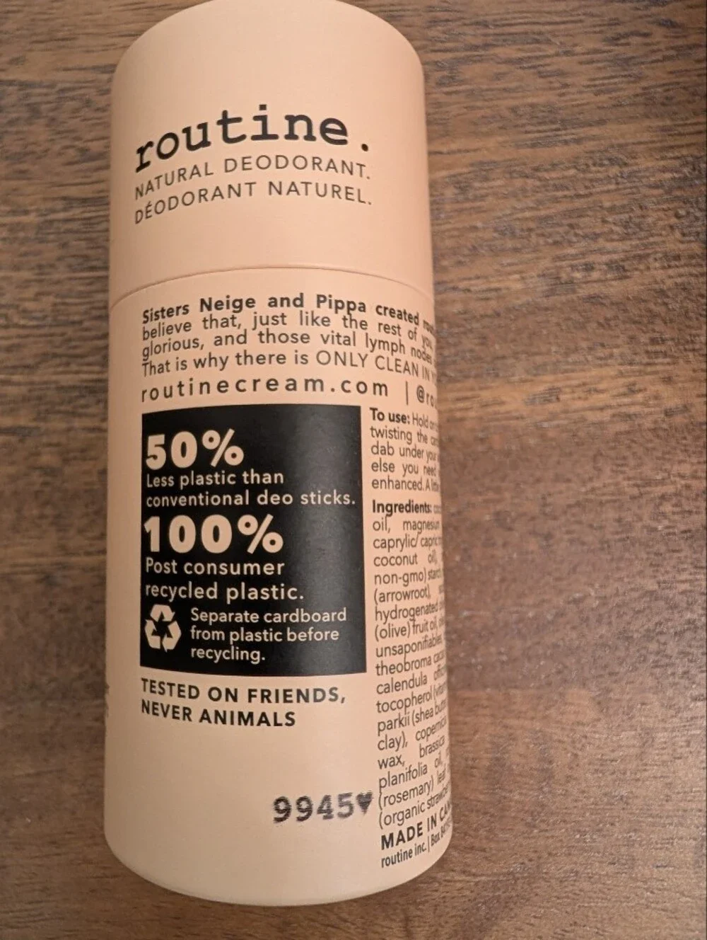 Routine Natural Beauty - Cat Lady Natural Deodorant - Cream Stick